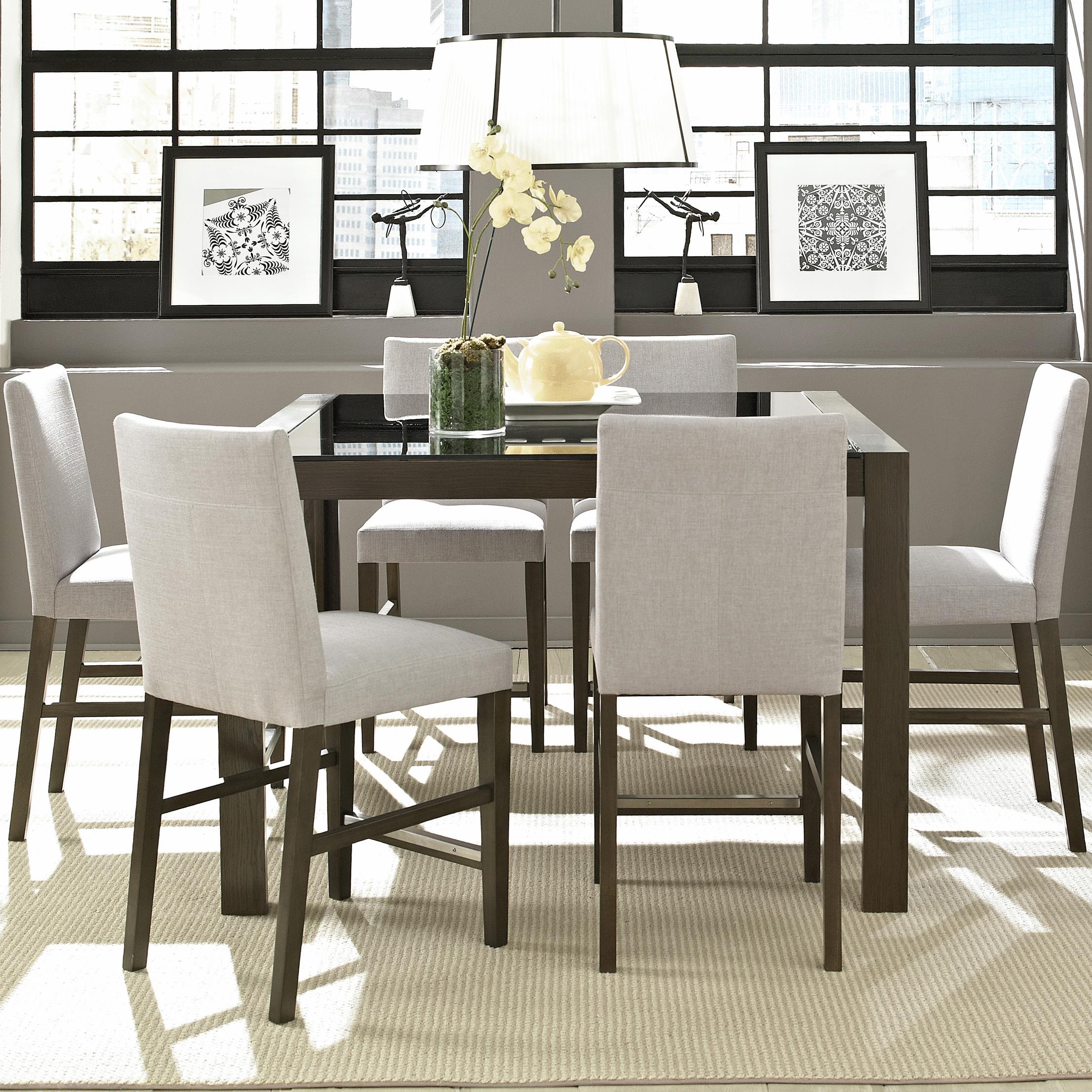 Casana Montreal Square Cafe Table With Glass Top Corner Furniture Pub Table