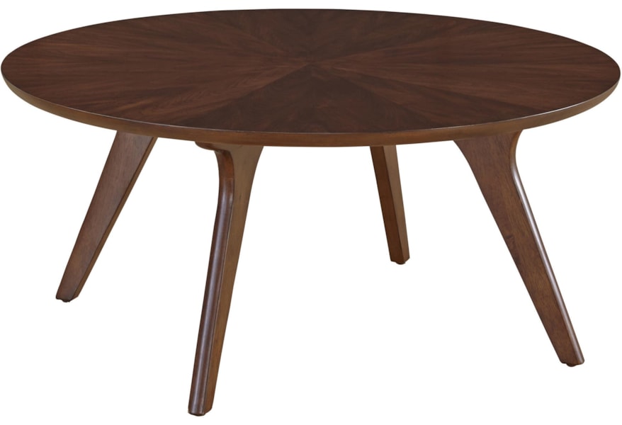 Casana Oslo 852 050 Mid Century Modern Round Cocktail Table Corner Furniture Cocktail Or Coffee Table