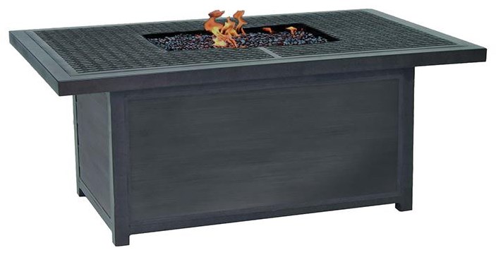 Castelle By Pride Family Brands Bordeaux 52 Inch X 36 Inch Altra Rectagular Fire Pit Johnny Janosik Outdoor Fire Pits