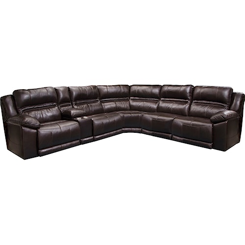 Catner Bergamo Five Piece Reclining Sectional Sofa Catner Bergamo Five Piece Reclining Sectional Sofa