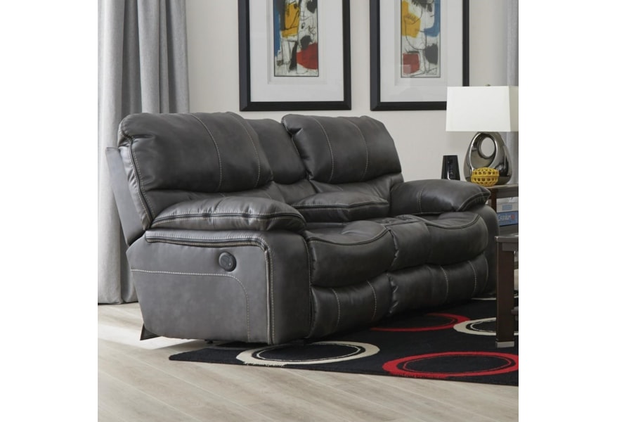 Catnapper Camden 64089 Power Reclining Lay Flat Console Loveseat With Cup Holders Northeast Factory Direct Reclining Loveseats