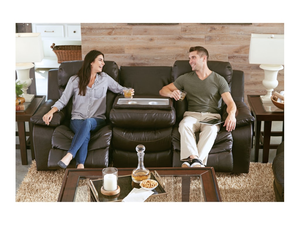 Catnapper Connor Casual Lay Flat Power Reclining Sofa With Power