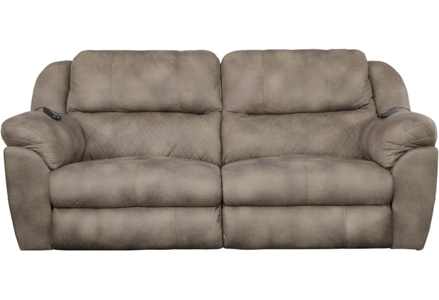 Catnapper Flynn Casual Power Lay Flat Reclining Sofa With Power Headrest And Dual Heat Massage Virginia Furniture Market Reclining Sofas