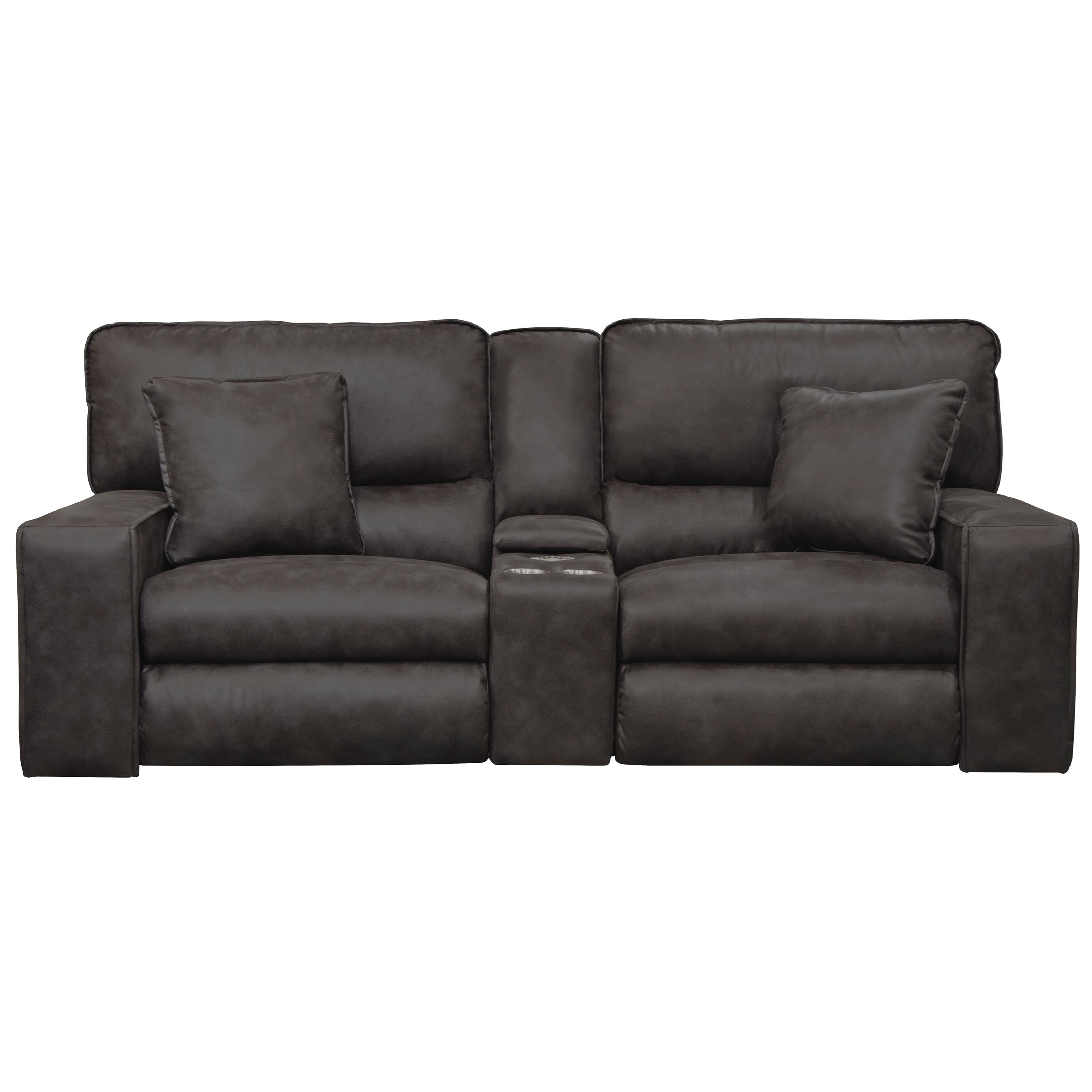 Lucas Voice Power Headrest W Lumbar Power Lay Flat Reclining Console Sofa Sadler S Home Furnishings Reclining Sofas