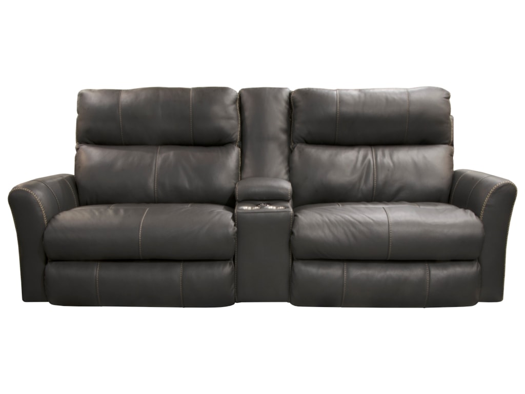 Mara Voice Controlled Lay Flat Console Sofa With Headrest And Lumbar Support By Catner At Lar Furniture Mattress Center