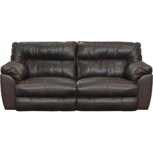 Catnapper Milan Casual Leather Lay Flat Reclining Sofa Standard Furniture Reclining Sofas