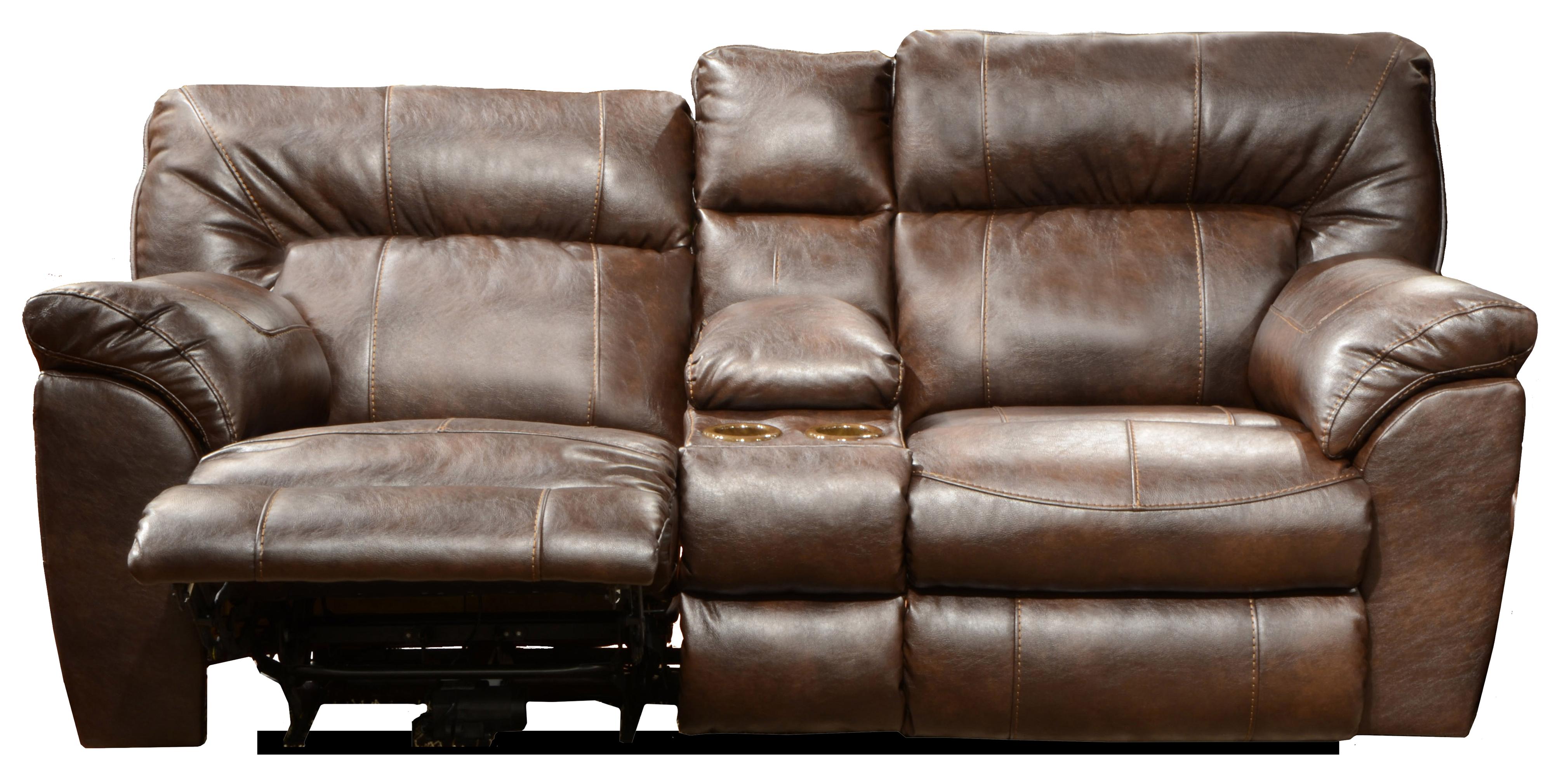 Catnapper Nolan Power Extra Wide Reclining Console Loveseat With
