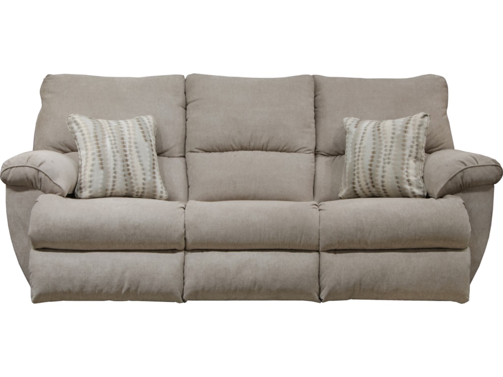 Sadler Lay Flat Reclining Sofa With Drop Down Table Sadler S Home Furnishings Reclining Sofas