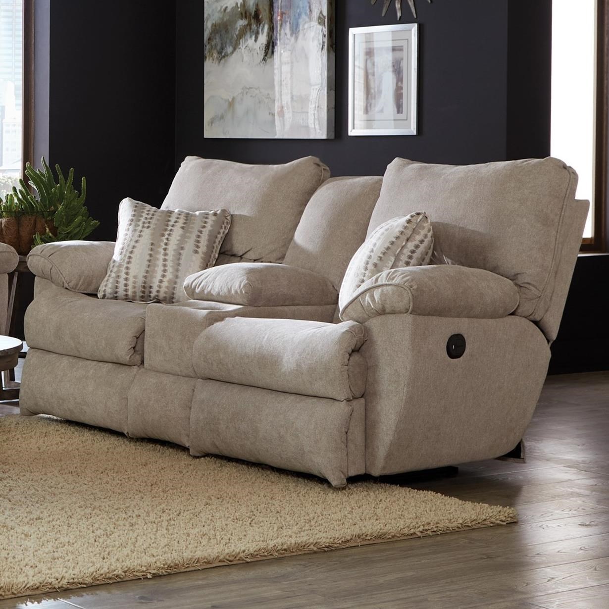 Catnapper Sadler 2419 Lay Flat Reclining Console Loveseat With Cup Holders Furniture Fair North Carolina Reclining Loveseats