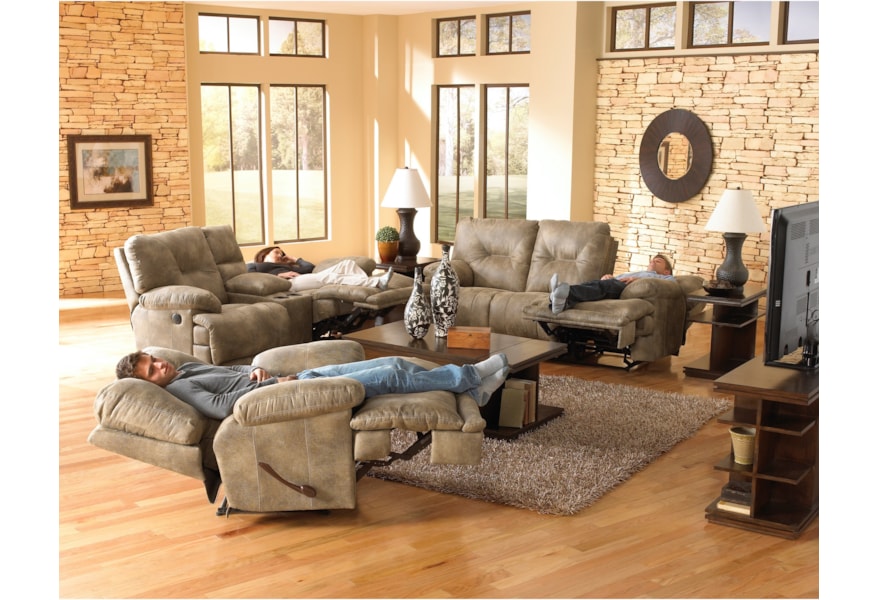 Catnapper Voyager Lay Flat Reclining Sofa With Padded Arms Virginia Furniture Market Reclining Sofas
