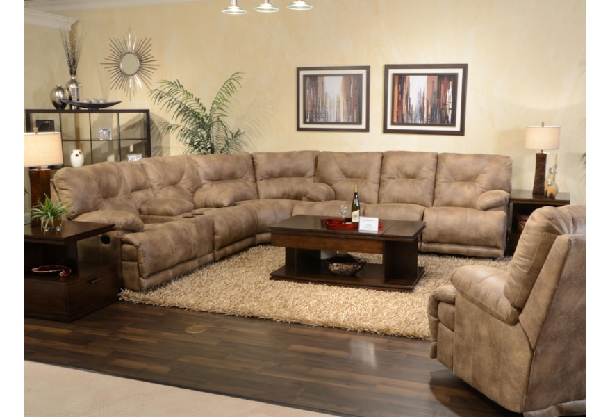 Catnapper Voyager Power 6 Seat Lay Flat Reclining Sectional Seating Efo Furniture Outlet Reclining Sectional Sofas
