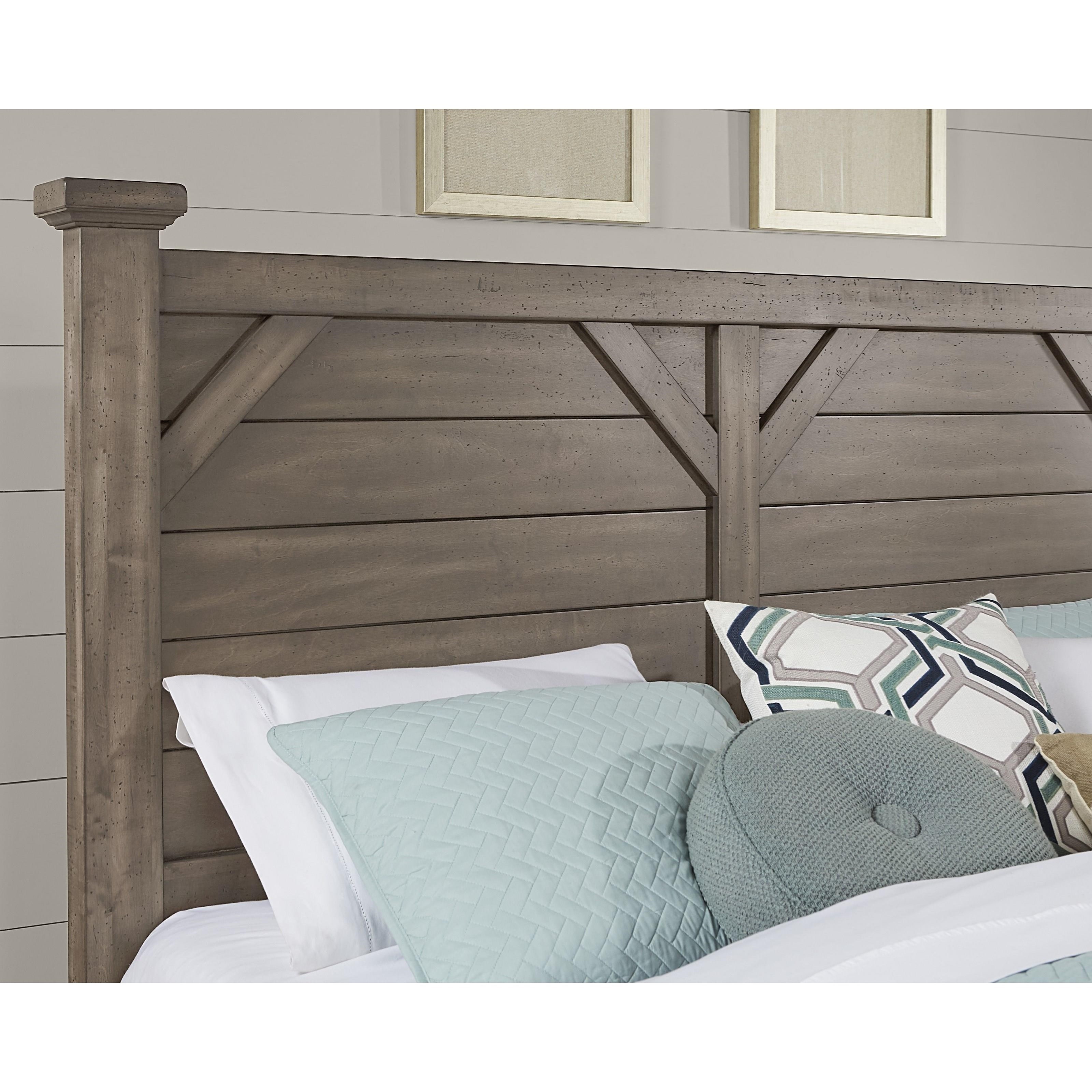 Centennial Solids Chestnut Creek Rustic King Solid Wood Plank Bed Rooms And Rest Panel Beds
