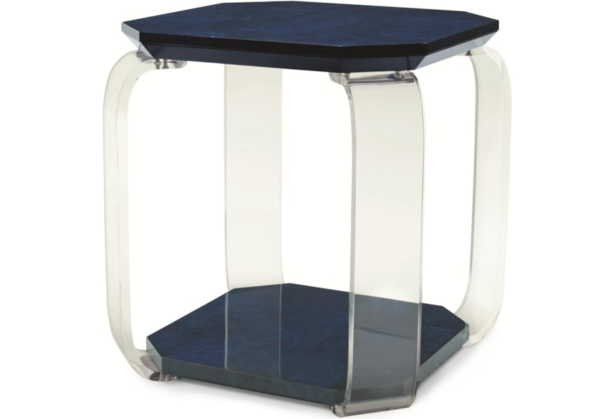Century Chin Hua Colored Octagon Chairside Table With Flat Acrylic Legs Story Lee Furniture End Tables