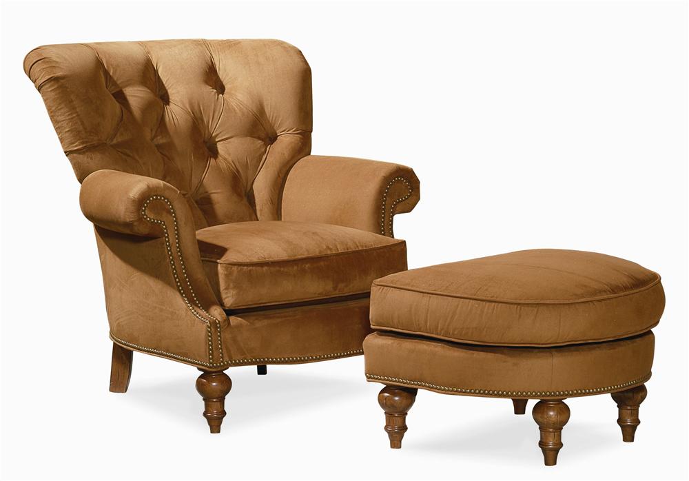 Century Elegance Tufted Seat Back Chair Ottoman Sprintz Furniture Chair Ottoman Sets