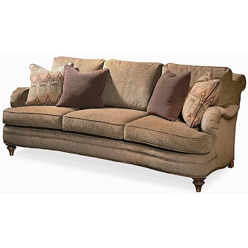 Century Elegance Stationary Sofa With Exposed Wood Feet Sprintz Century Elegance Stationary Sofa With Exposed Wood Feet