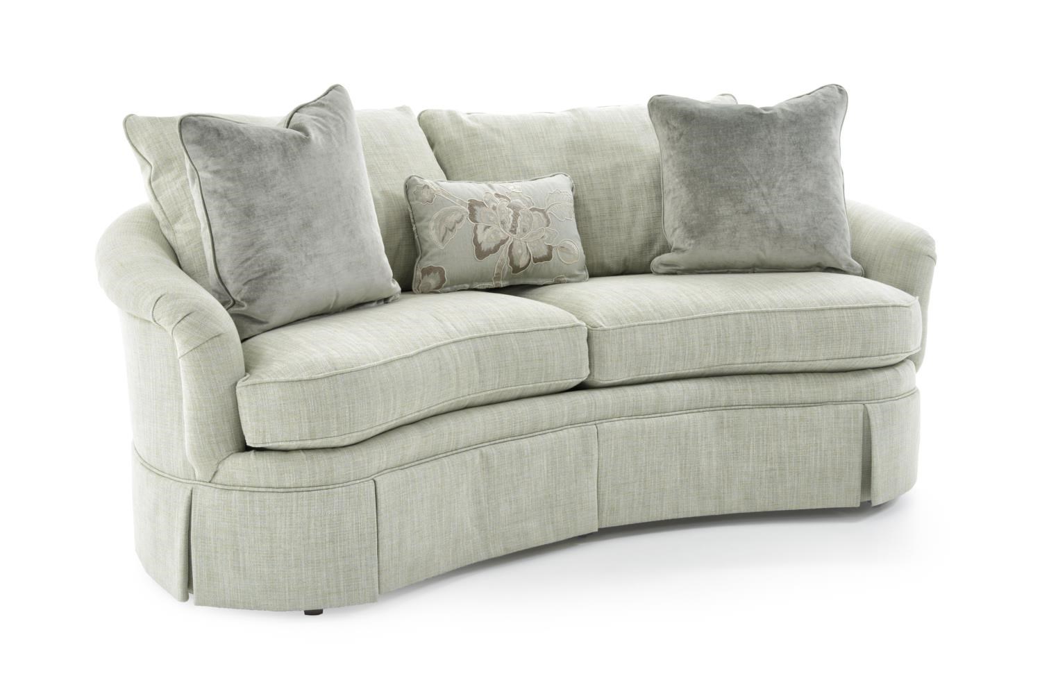 Century Elegance Ltd 7269 2 71520l50spa Curved Sofa With Skirted Base Baer S Furniture Sofas