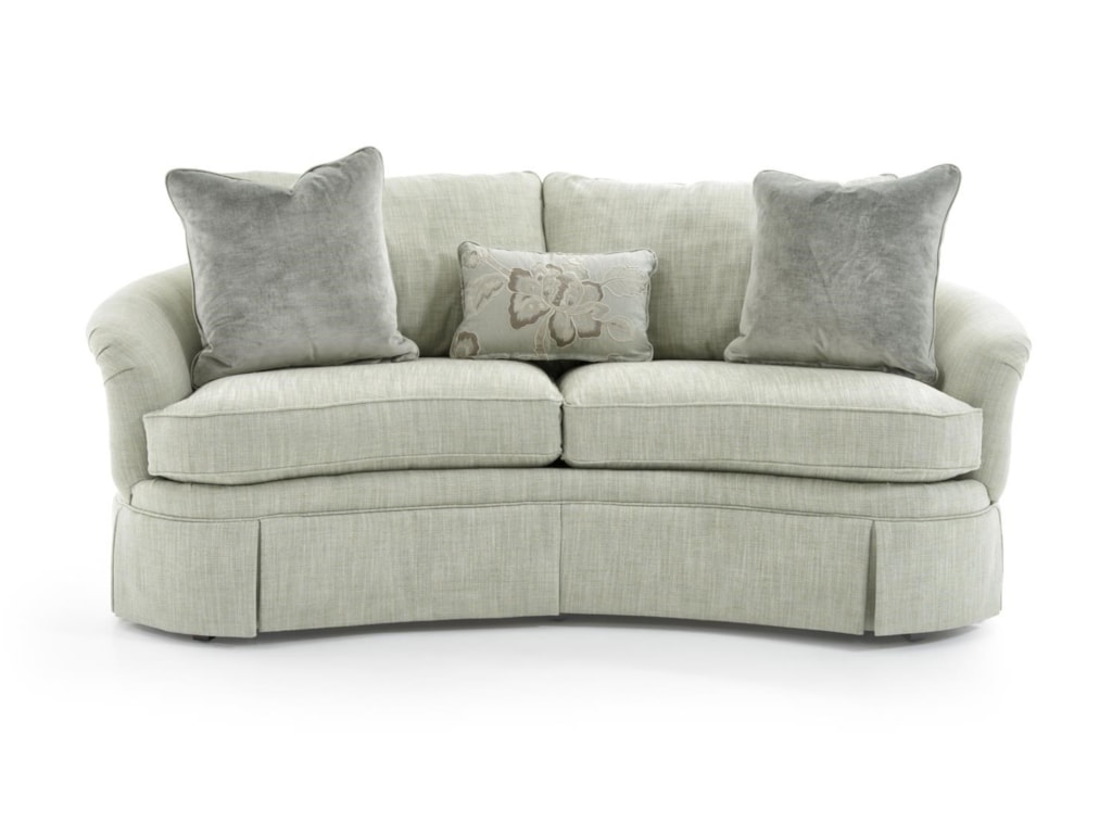 Century Elegance Ltd 7269 2 71520l50spa Curved Sofa With Skirted Century Elegance Stationary Sofa