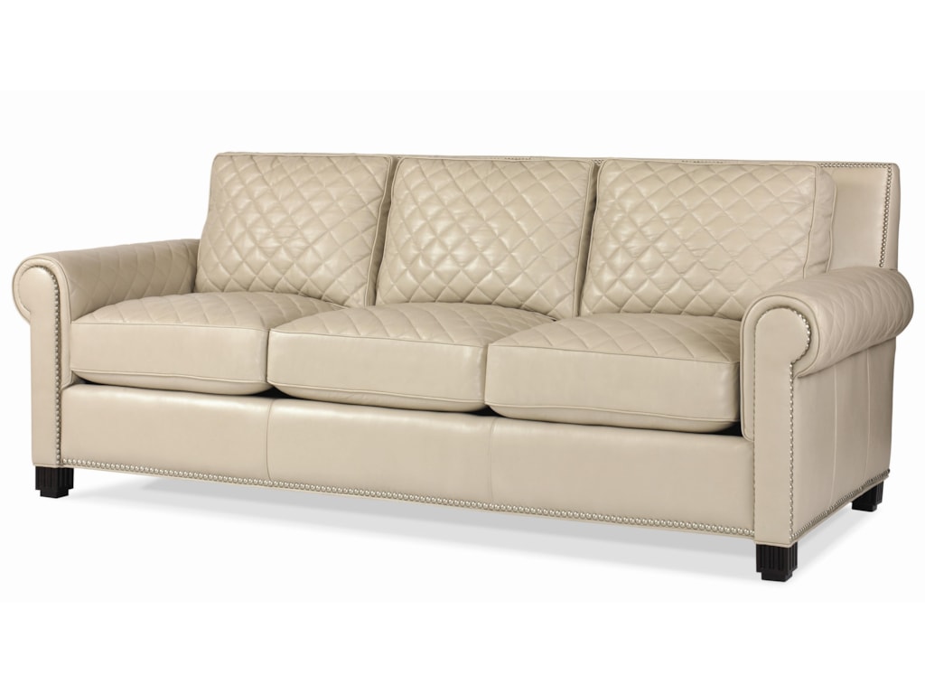Century Leather Upholstery Plr 5702 Frost Quilted Stationary Century Leather Upholsteryleather Stationary Sofa