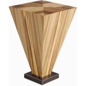 Century Milan 841-625 Chairside Table with Metal Base ...
