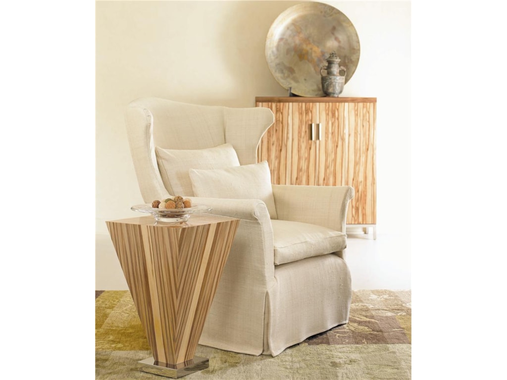 Century MilanChairside Table with Metal Base