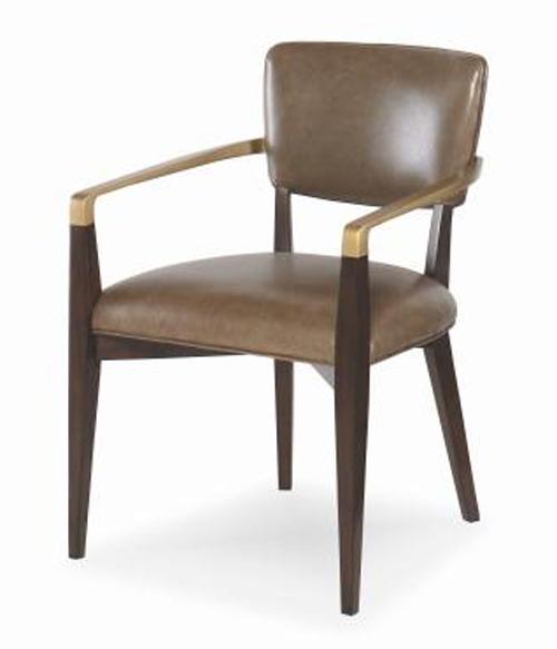 Century Monarch Fine Furniture Elton Desk Chair With Antique Brass Finish Metal Arms And Leather Seat And Back Sprintz Furniture Office Task Chairs