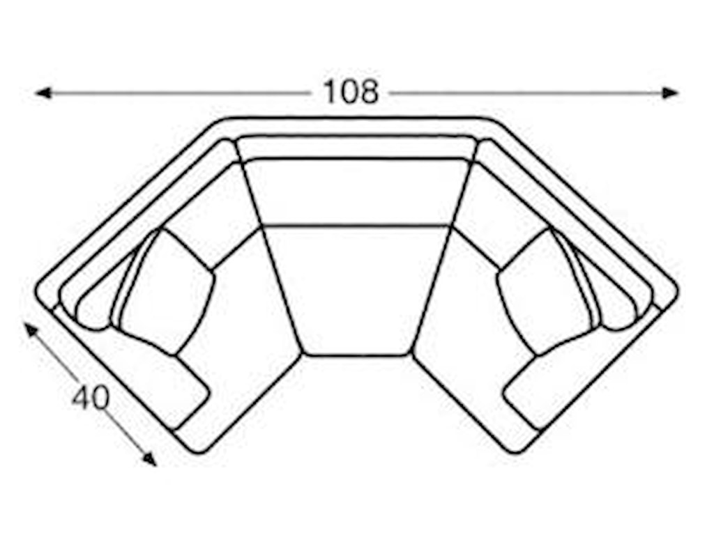 Century 2000 Eight Step CustomWedge Sofa