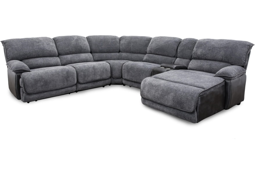 Cheers X8706m Power Reclining Sectional With Raf Chaise Household Furniture Reclining Sectional Sofas
