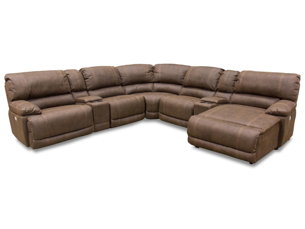 Cheers Sofa Logan Chee Grp 8698 7pc Sectional 7 Piece Cheers Sofa Logan 7 Piece Reclining Sectional With Head Foot Rests
