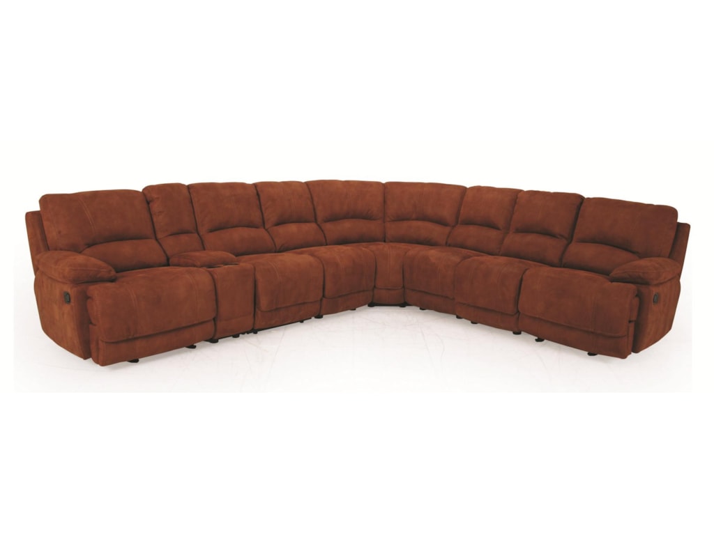 Cheers 8861m Manual Motion Casual Reclining Sectional Sofa