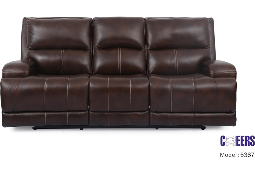 Cheers Sofa U5367 Leather With Recline Headrest Leather Sofa With Recline