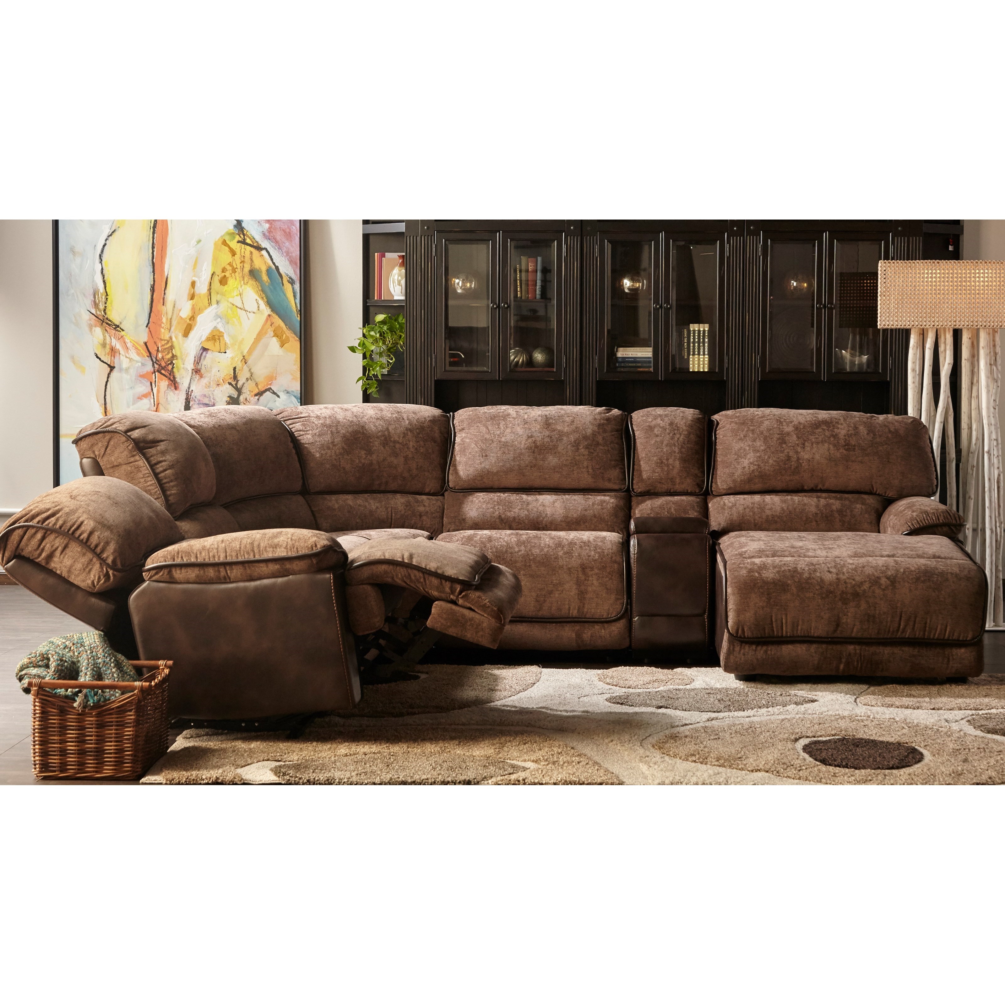 Cheers X8706m Power Reclining Sectional With Raf Chaise Westrich