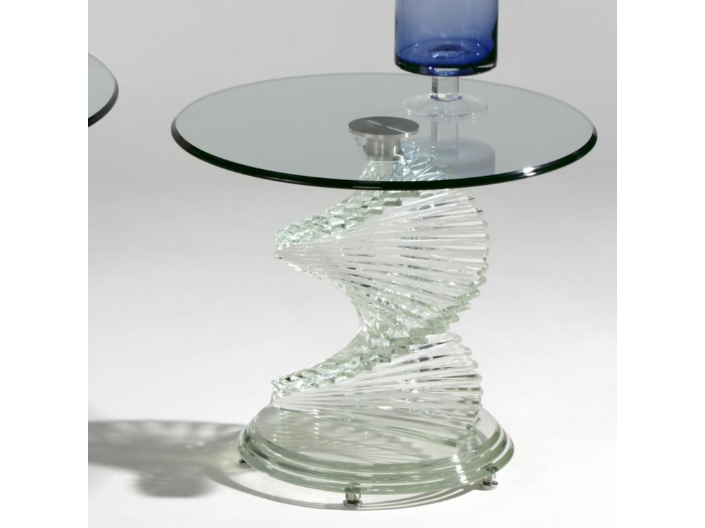Chintaly Imports 7201 Glass Lamp Table