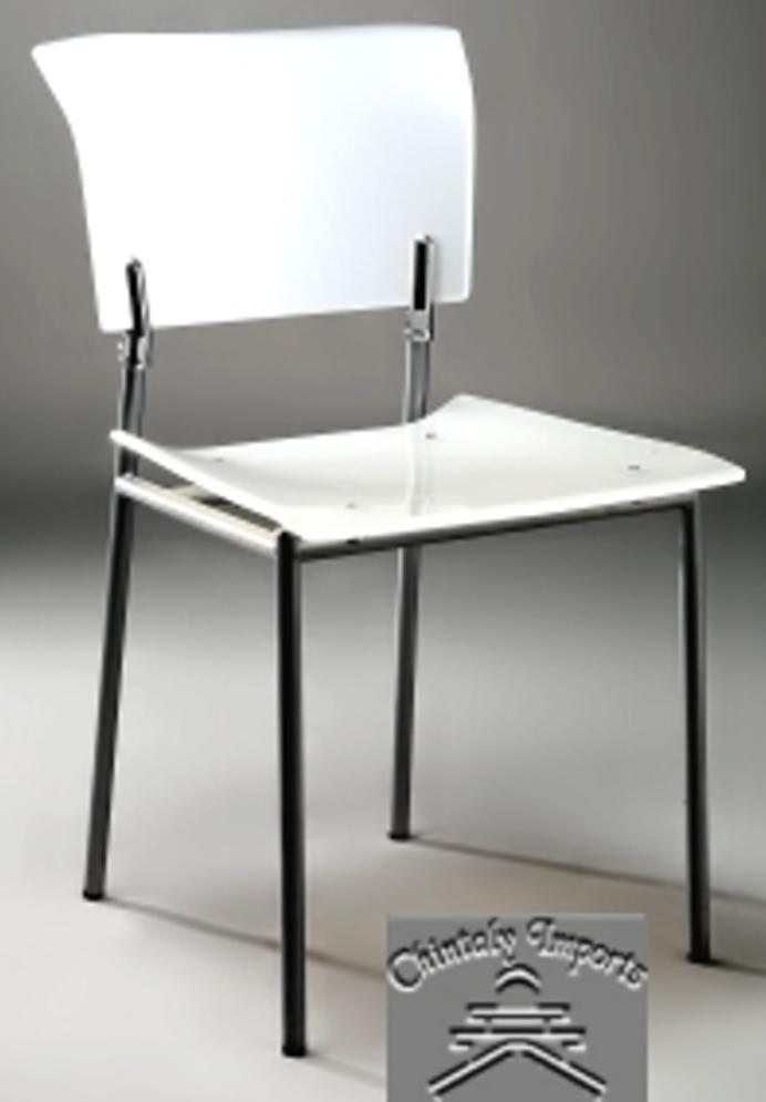 Chintaly Imports Acrylic Acrylic Sc Wht Side Chairs Set Of 2 Corner Furniture Dining Side Chair Comes with multiple chair color options and desk laminate top material options to choose from in order to accommodate your school's taste and style. corner furniture