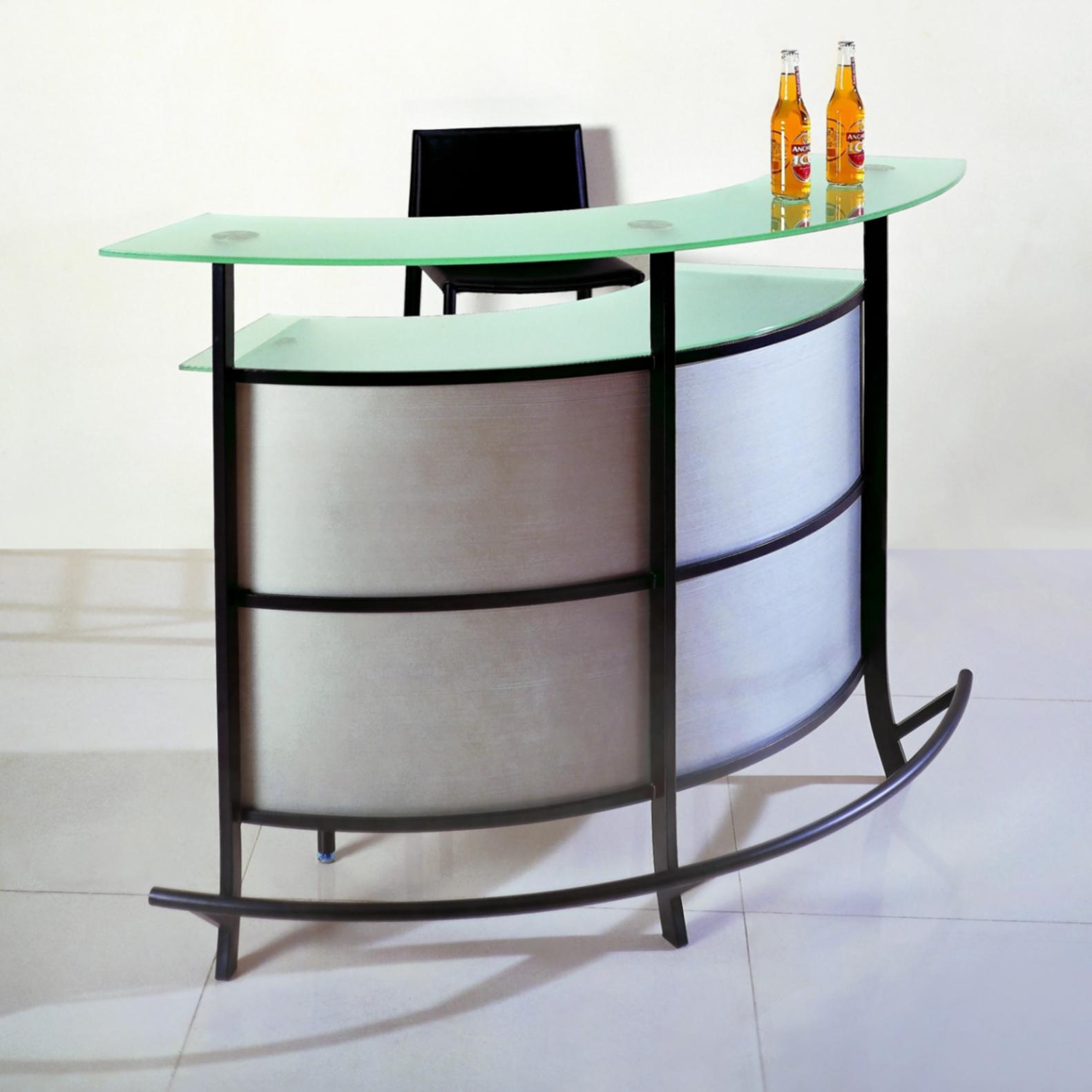 Chintaly Imports Chelsea Bar W Frosted Glass Top Nassau