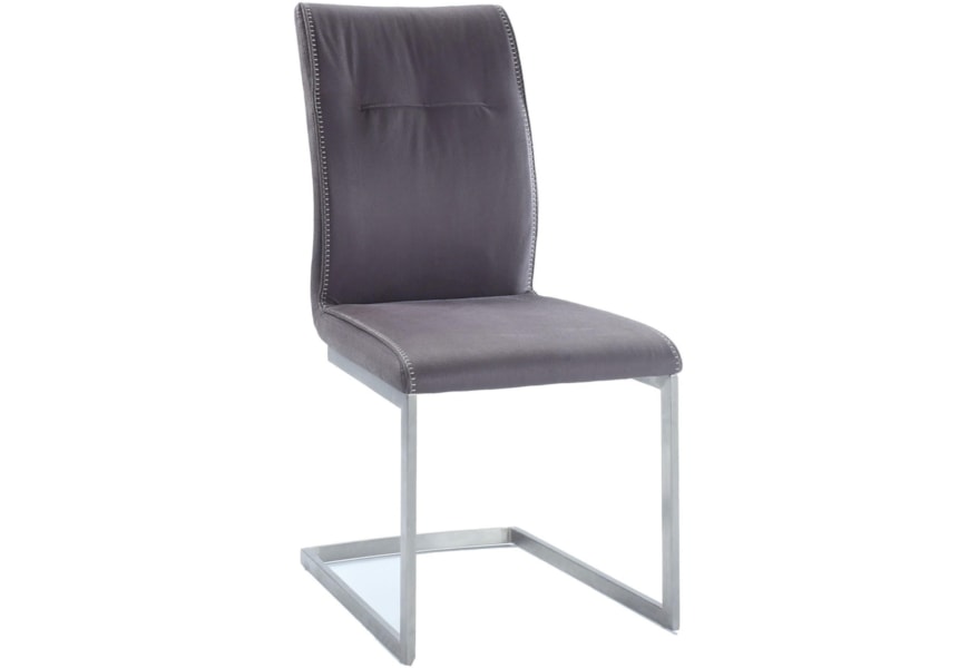 Chintaly Imports Kalinda Kalinda Sc Gry Upholstered Cantilever Side Chair Corner Furniture Dining Side Chairs