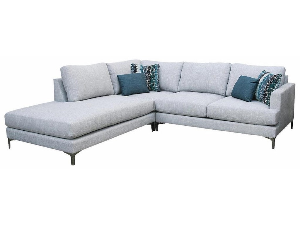 Christopher Robbins Parker 3 Pc Sectional L Armless Chaise Corner Raf Love Reeds Furniture Sectional Sofas