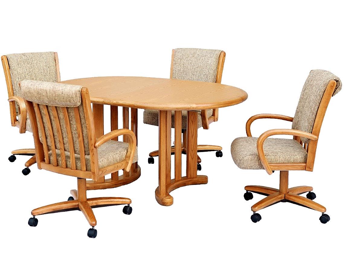 chromcraft dinette chairs with casters
