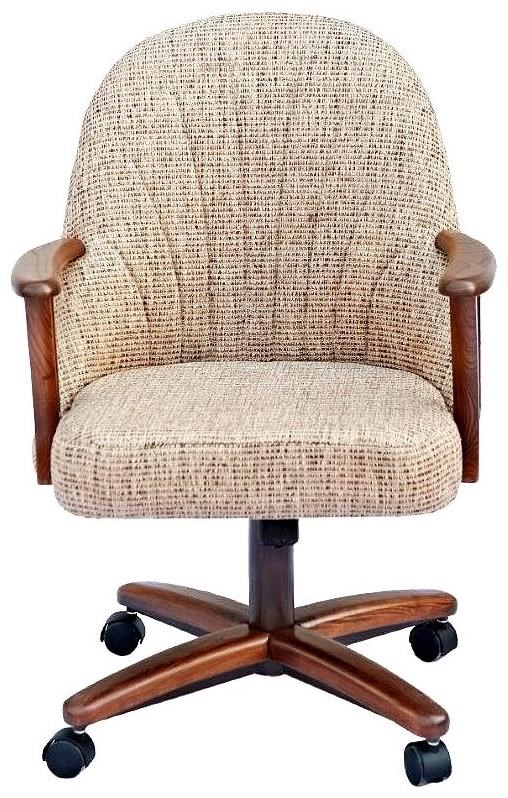 Chromcraft Custom Dining Dining Chair With Casters And Memory Foam