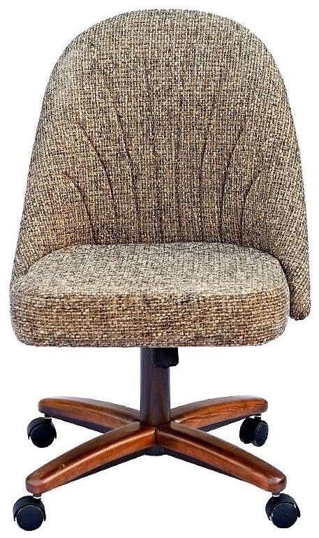 Chromcraft Custom Dining Dining Chair With Casters And Memory Foam