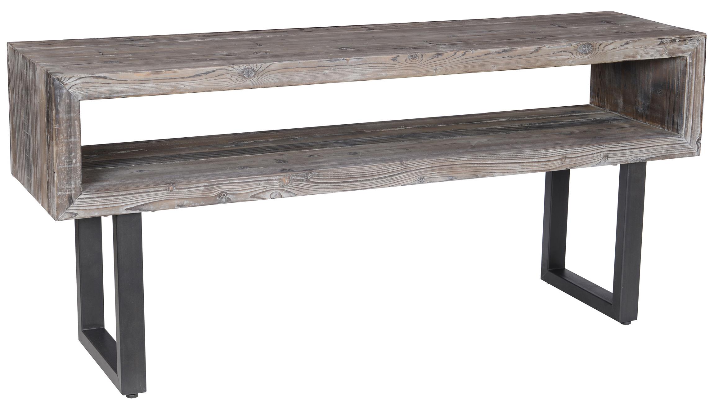 Console Table with Black Metal Base