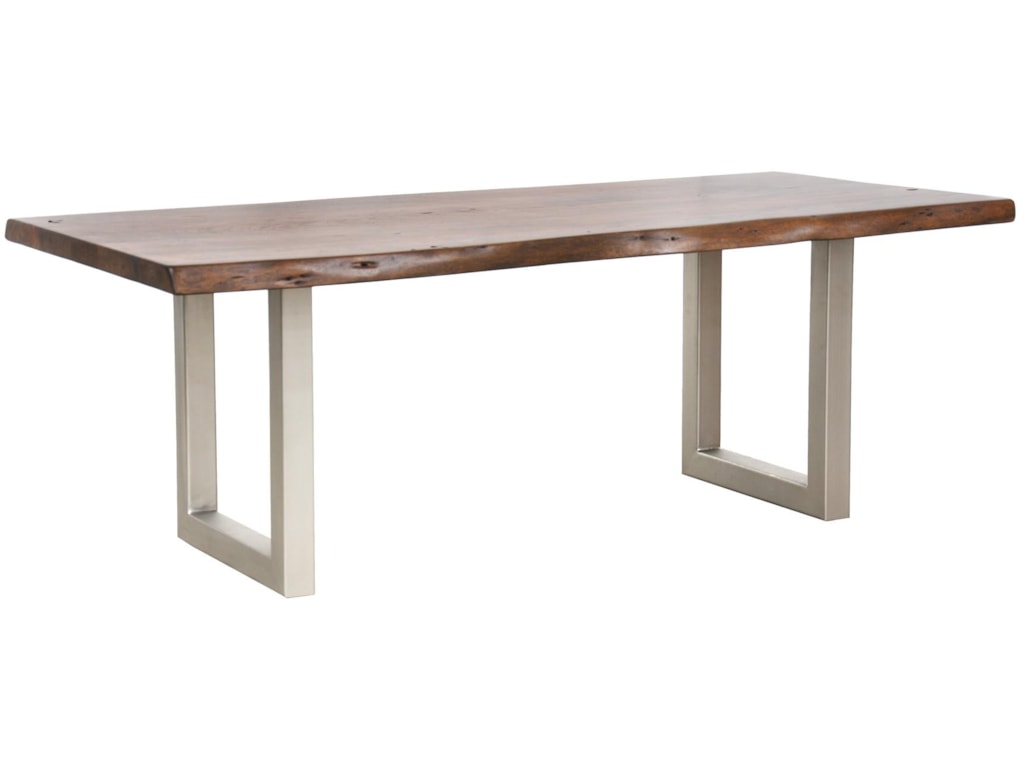 Clic Home Kai 51005420elp 82 Solid Acacia Table With Iron Base Kai 82 Solid Acacia Table With Iron Base By Clic Home