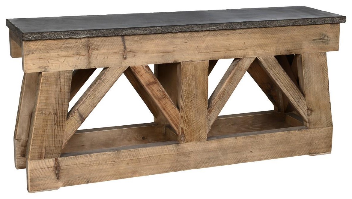 Classic Home Marbella 72 Blue Stone Top Console Table Howell