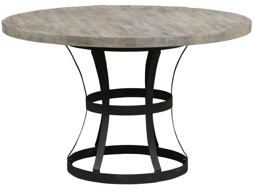 Tribeca Round Single Pedestal Table With Metal Base By Classic Home At Stoney Creek Furniture