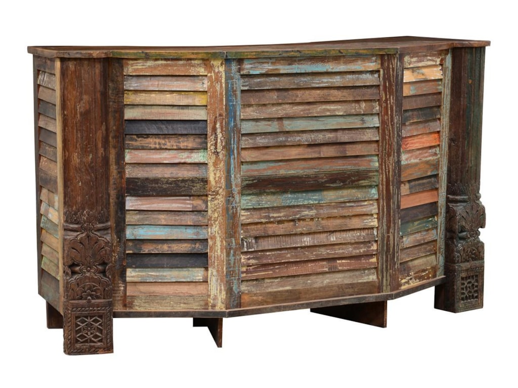 Clic Home Vintage 59021600 Rustic Bar With Shutter Slats John V Clic Home Vintagebar