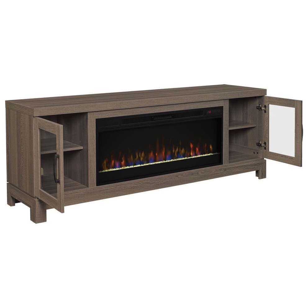 ClassicFlame Berkeley 42MM6018-I614+42II042FGT 76 Media Mantel with  Fireplace and Adjustable Shelves | Westrich Furniture u0026 Appliances | TV  Stands