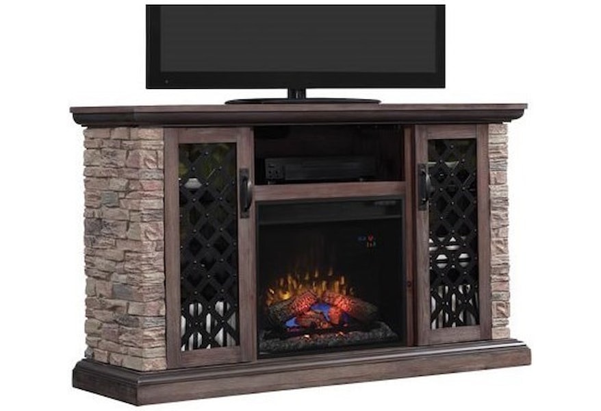 Classicflame Capitan Stone Media Mantel Electric Fireplace