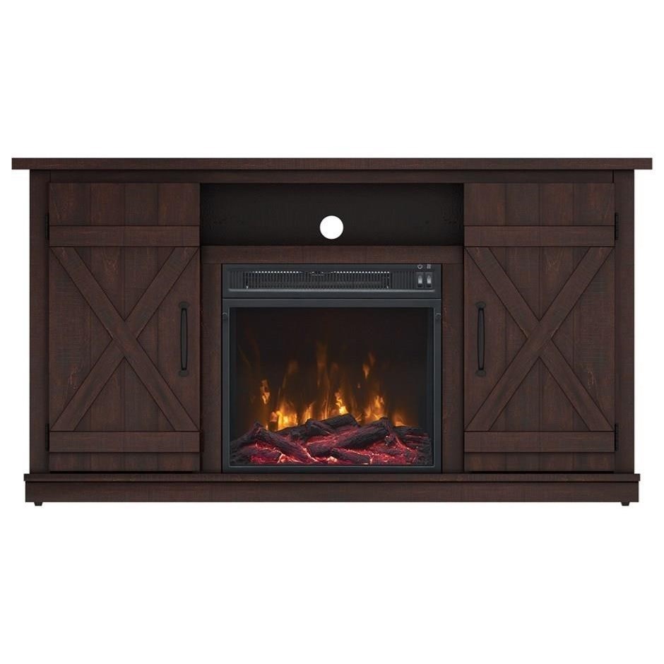 48" Media Mantel with Fireplace and Wire Access Holes Sadler's Home