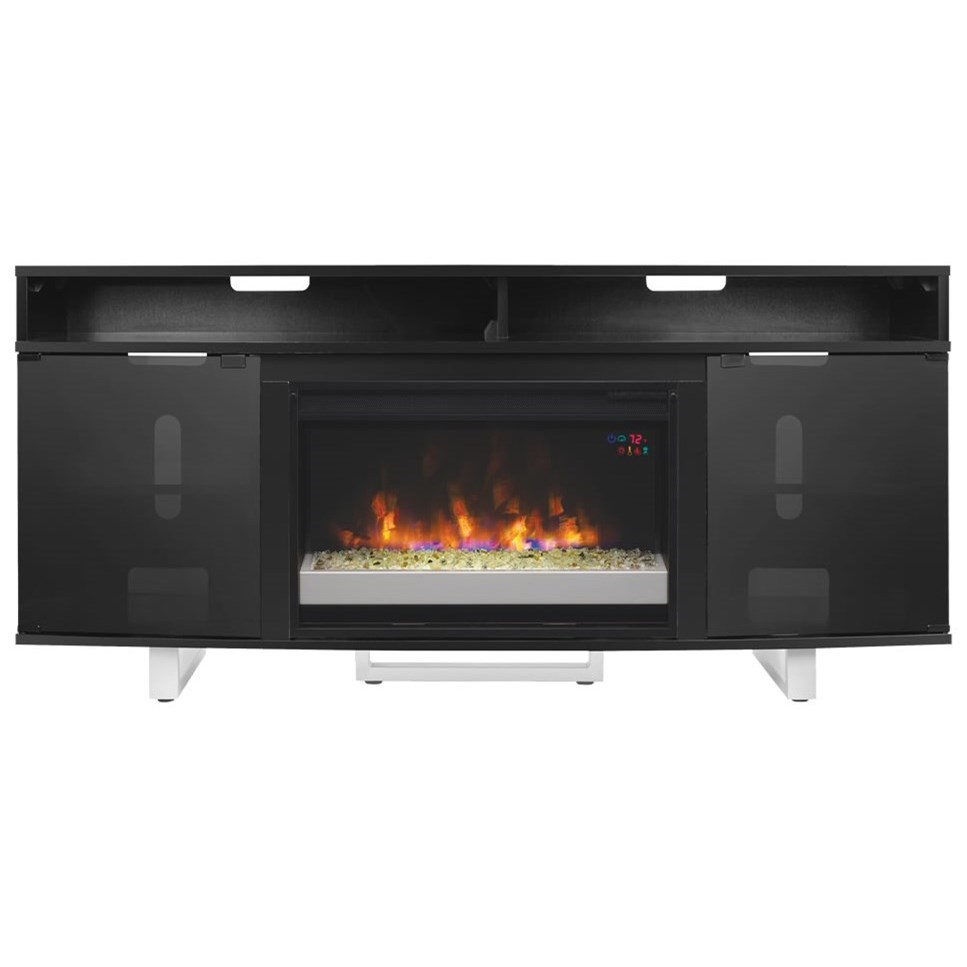 ClassicFlame Enterprise 26MM9864-NB03+26II042FGL 64 Media Mantel with Wire  Access Holes | Westrich Furniture u0026 Appliances | TV Stands