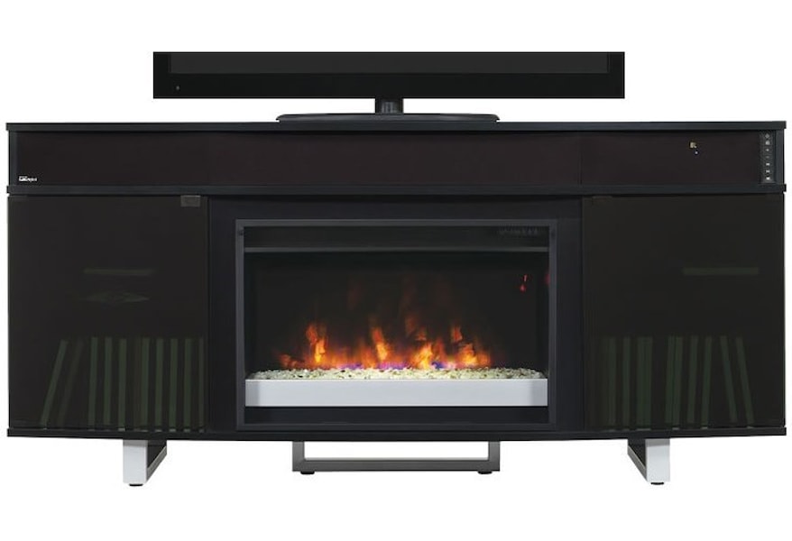 Classicflame Enterprise 64 Fireplace Media Mantel With Bluetooth Sound Bar Factory Direct Furniture Tv Stands