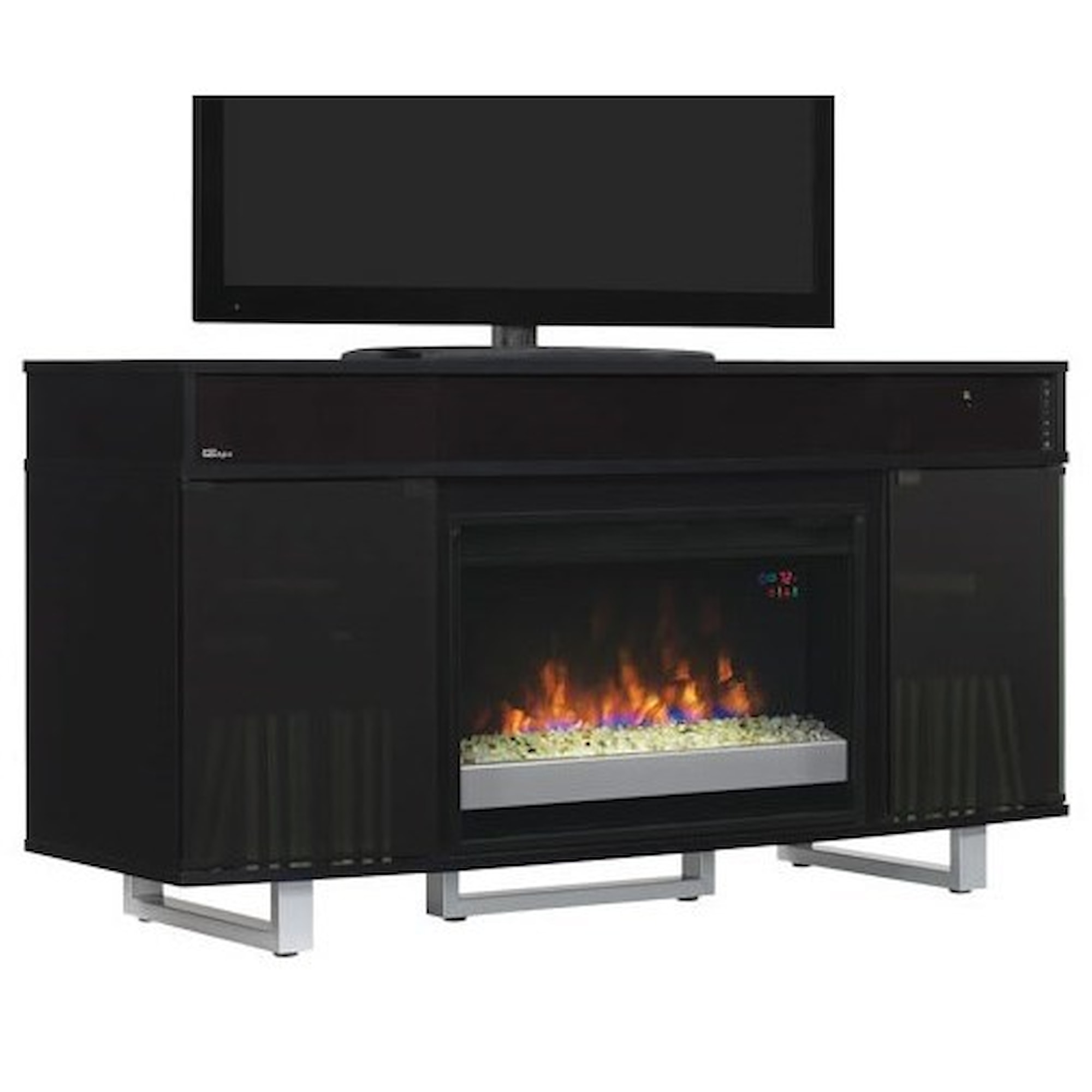 ClassicFlame Enterprise 26MMS9864-NB03+26II042FGL 64 Fireplace Media  Mantel with Bluetooth Sound Bar | Factory Direct Furniture | TV Stands